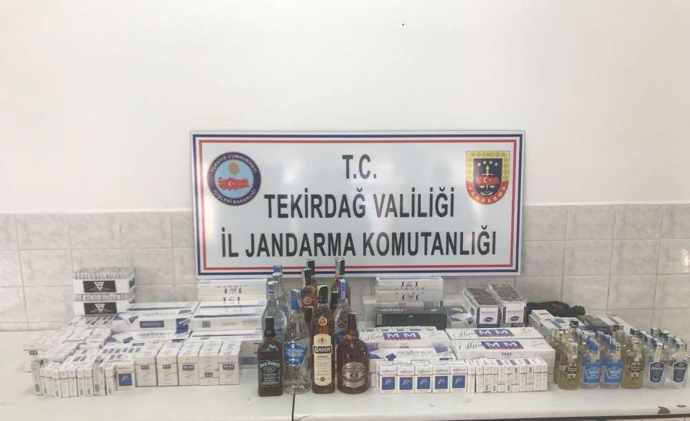 Çorlu'da Kaçak Sigara Ve Içki Operasyonu
