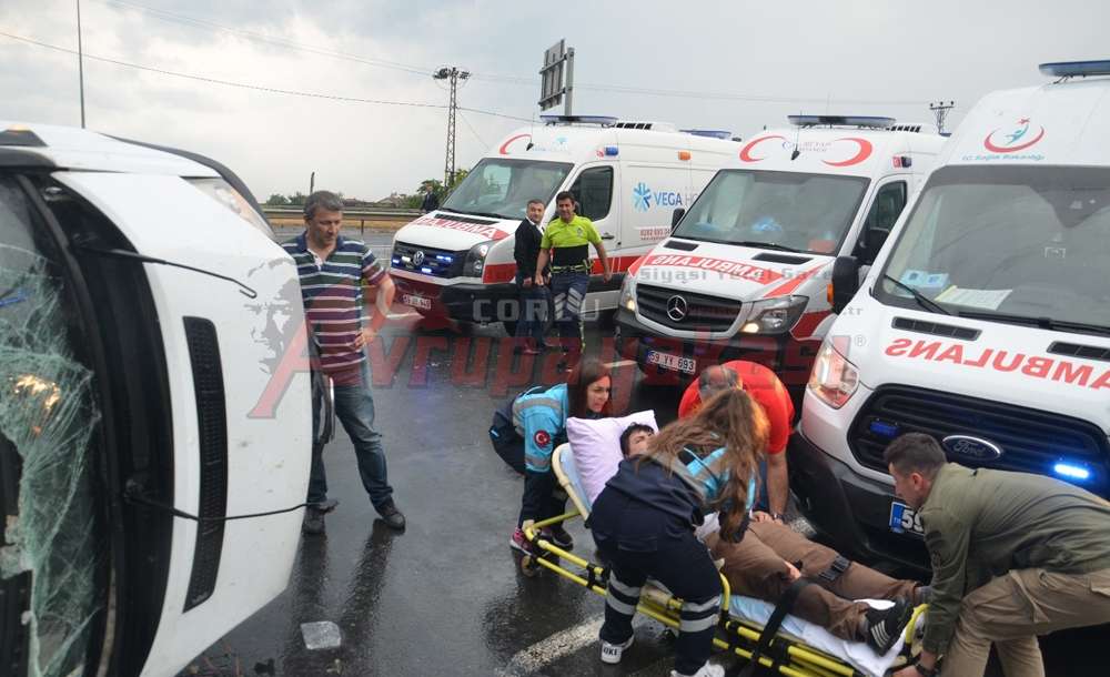 Çorlu'da Kaza, 1 Ölü 2 Yaralı