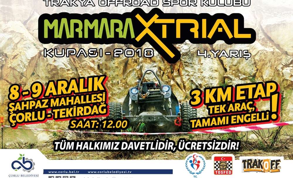 Marmara X Trial 4. Yarışı Çorlu'da Yapılacak