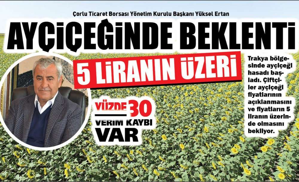 Ayçiçeğinde Beklenti 5 Liranın Üzeri