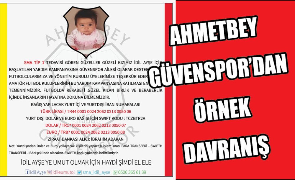 Ahmetbey Güvenspor'dan Örnek Davranış