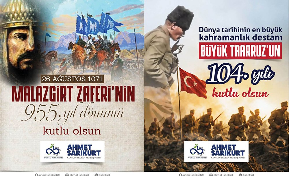 Başkan Sarıkurt, Malazgirt Ve Büyük Taarruz Zaferlerini Kutladı