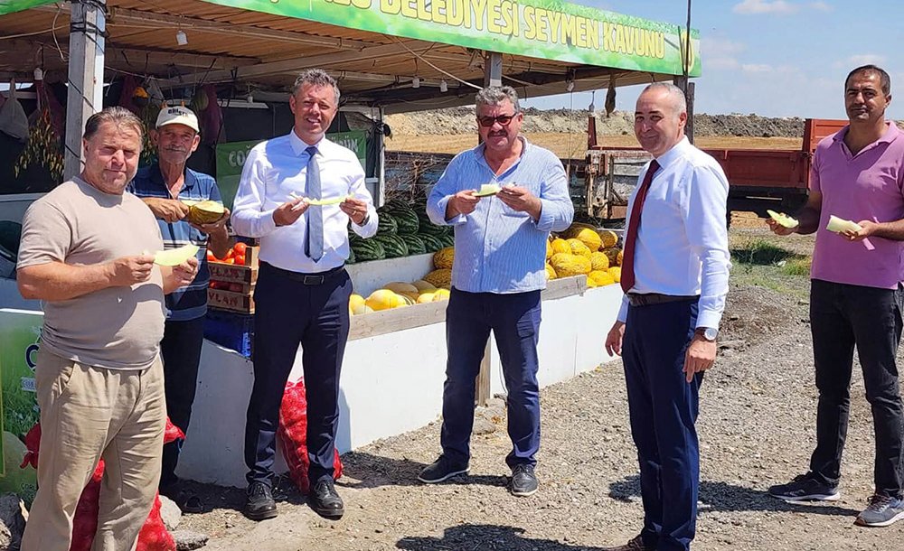 Başkan Sarıkurt Seymen Kavunu Statlarını Ziyaret Etti 