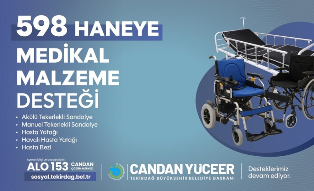 Büyükşehi̇r'den 598 Haneye Medi̇kal Malzeme Desteği̇