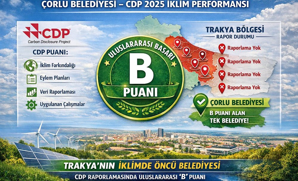 Çorlu Belediyesi İklim Mücadelesinde Trakya'nın Öncüsü Oldu