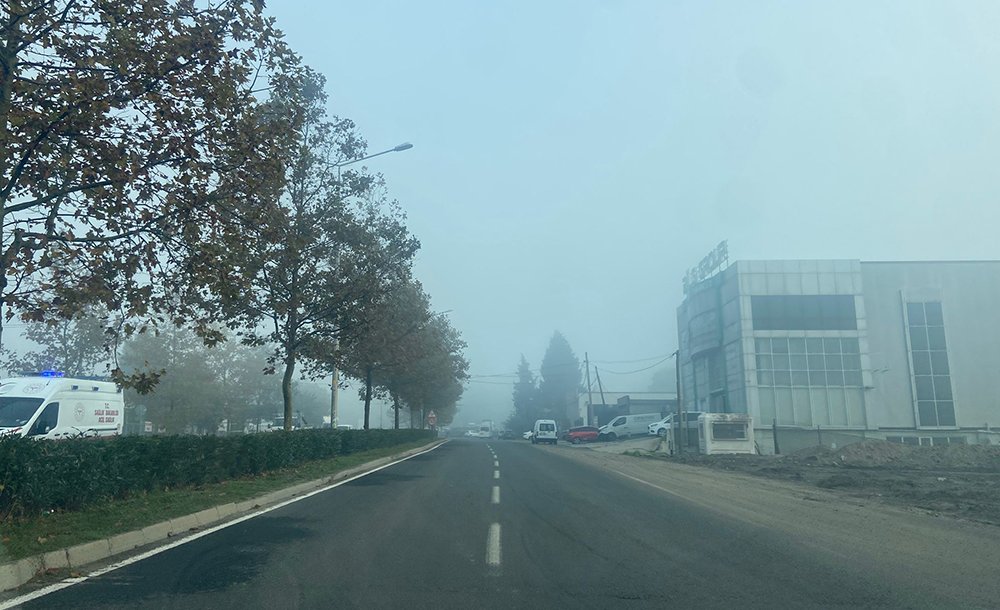 Çorlu'da Sis Etkili Oluyor 