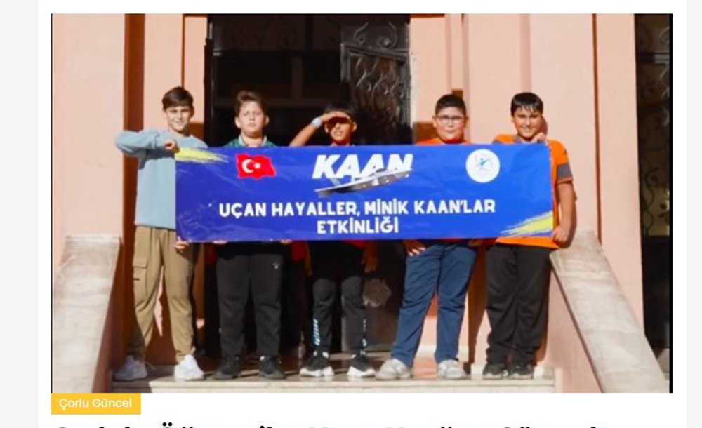Çorlulu Öğrenciler Kaan Uçağını Yakından Gördü 