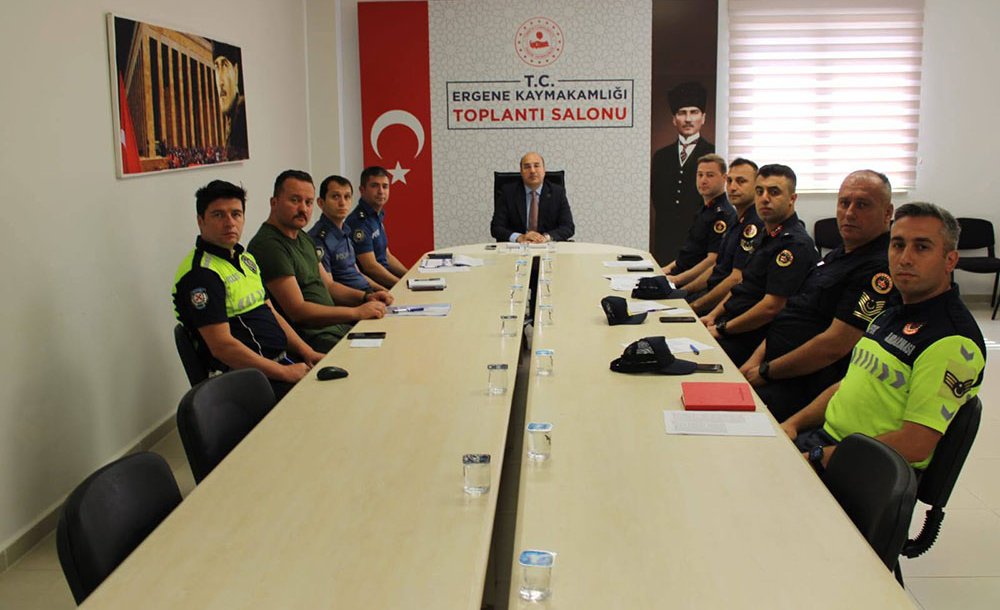 Ergene'de Asayiş, Güvenlik Ve Şiddetle Mücadele Toplantısı Yapıldı