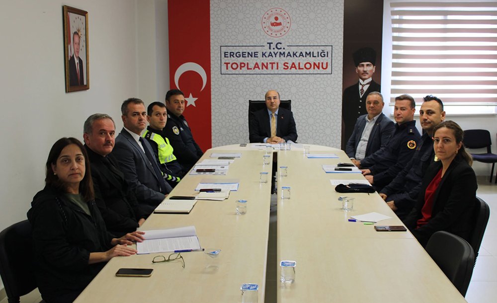Ergene'de Okul Güvenliği Toplantısı Gerçekleştirildi