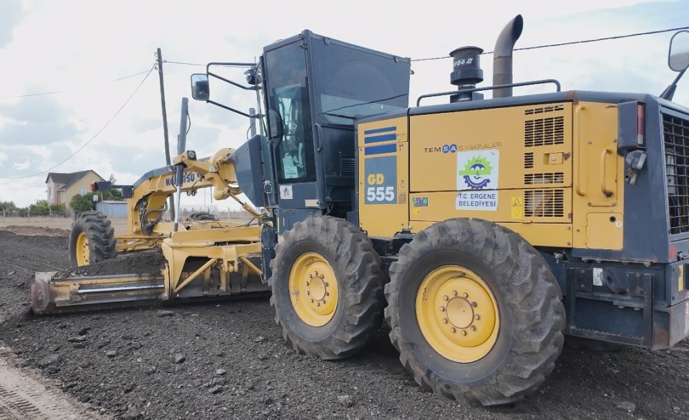 Ergene'de Yol Çalışmaları Devam Ediyor