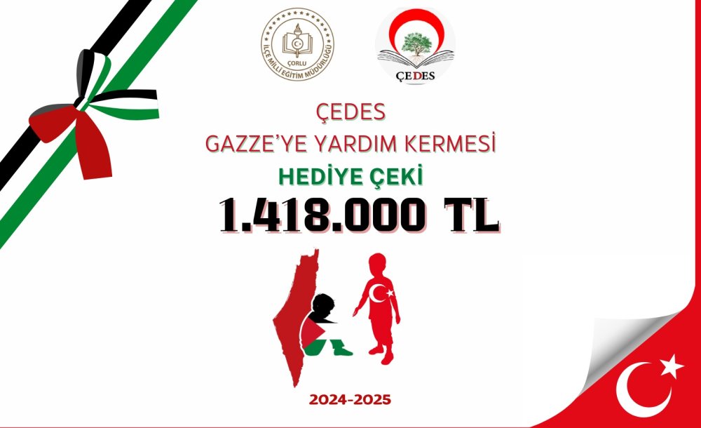 Gazze İçin 1 Milyon 418 Bin Lira Toplandı 