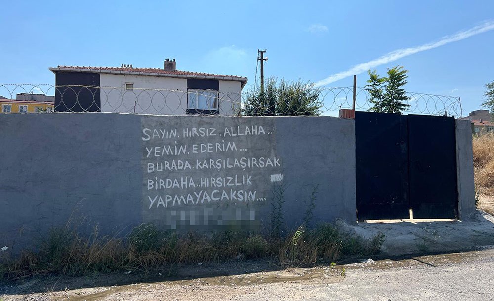 Hırsıza Duvarda Sert Uyarı