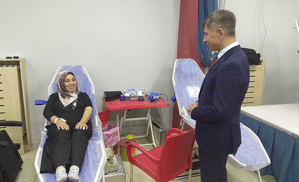 Kaymakam Erten'den Kan Bağışı Programlarına Ziyaret 