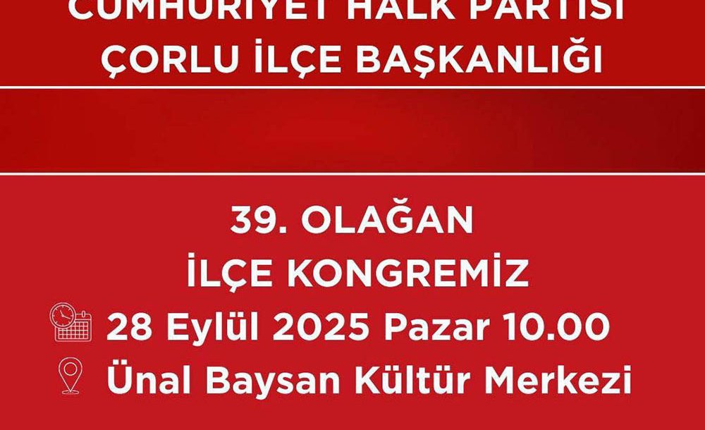 Kongre Tarihi 28 Eylül'e Ertelendi 