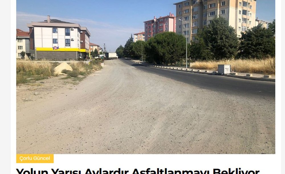 Kumru Caddesi Nihayet Yapılıyor 