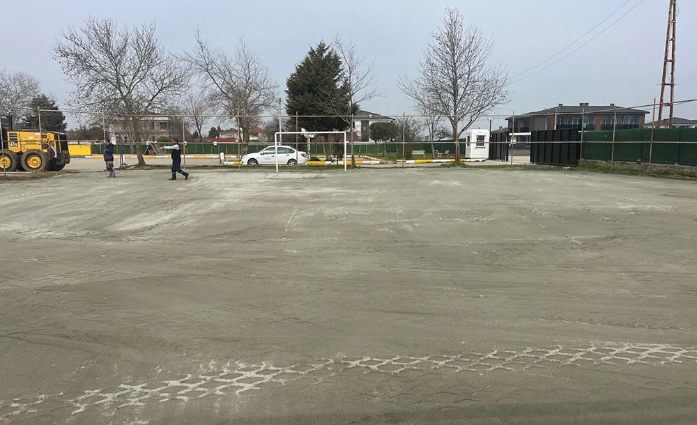 Okul Bahçesinde Çalışma Yapıldı 