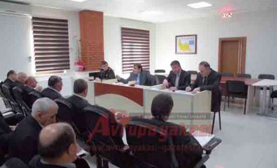 Ergene Kaymakamlığı`ndan Muhtarlara Seçim Bilgilendirme Toplantısı