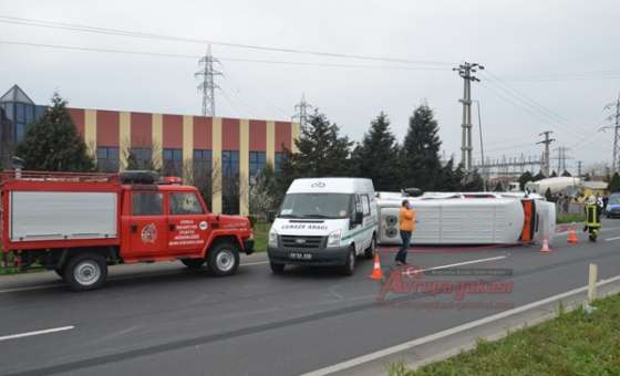 İşçi Servisleri Çarpıştı 1 Ölü 12 Yaralı
