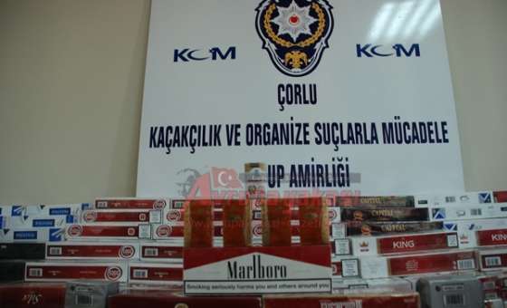Çorlu Polisi Kaçak İçki Ve Sigara Ele Geçirdi