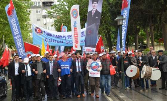 Çorlu`da 1 Mayıs Coşkusu