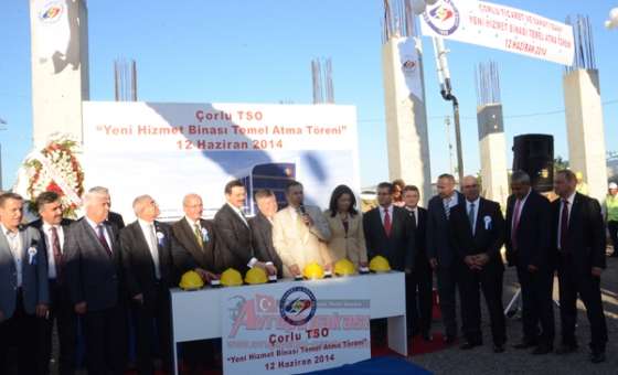 Çorlu Tso'nun Yeni Hizmet Binasının Temeli Atıldı