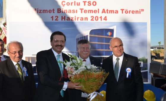 Çorlu Tso'nun Yeni Hizmet Binasının Temeli Atıldı