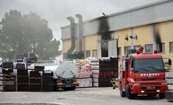Ergene`de Fabrika Yangını