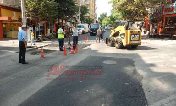 Şinasi Kurşun Caddesi Yamalanıyor