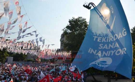 Recep Tayyip Erdoğan Tekirdağ'da