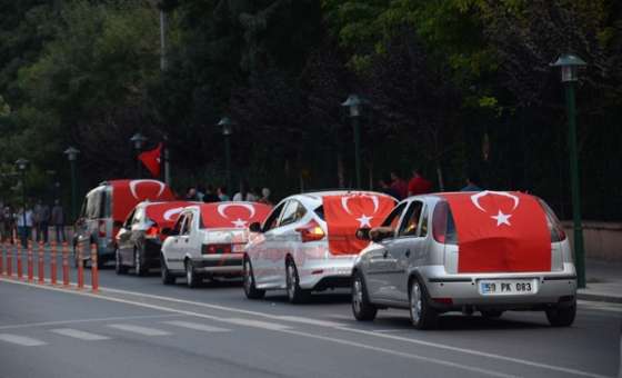 Çorlu'da Asker Adaylarından Araç Konvoyu
