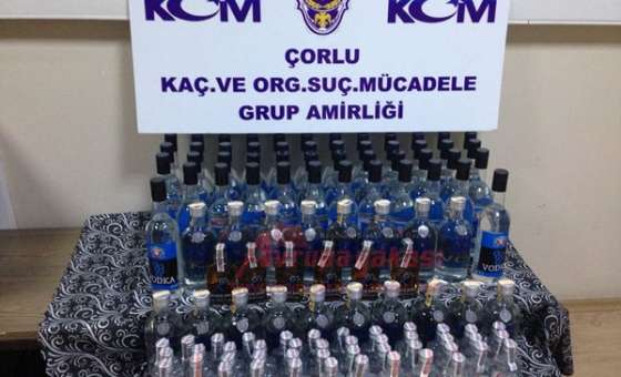 Çorlu Polisinden Kaçak İçki Baskını