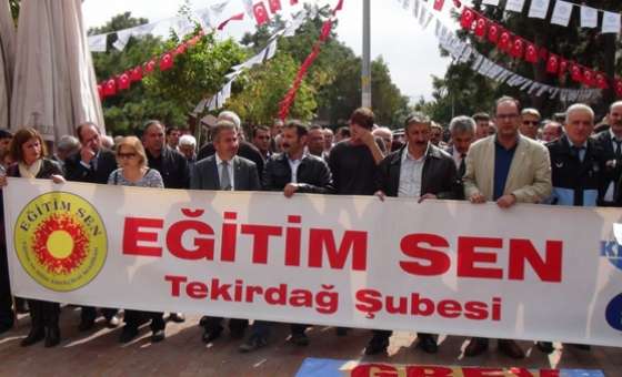 Tekirdağ'da Eğitimcilerden Kobani'ye Destek Eylemi