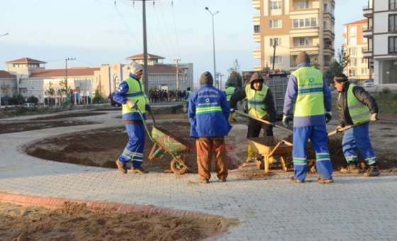 Dondurucu Soğukta Park Çalışması