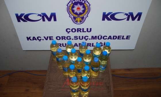 Çorlu Kom Ekipleri Kaçak İçki Ele Geçirdi