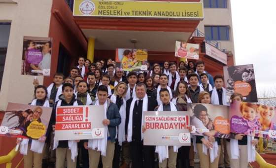 Özel Çorlu Sağlık Koleji “Şiddet Sağlığa Zararlıdır” Temasına Sahip Çıktı
