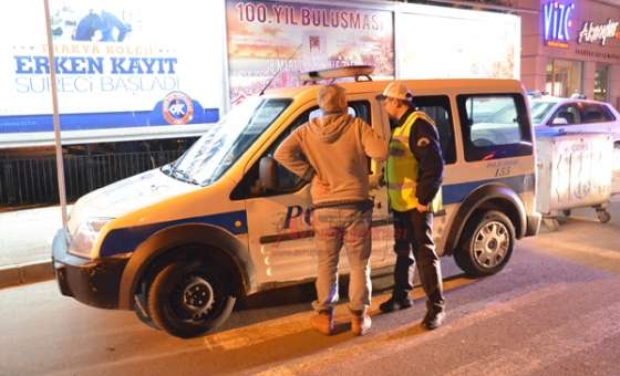 Trafik Ekiplerinden Gece Uygulaması