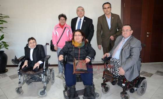 Çorlu Sakatlar Derneği'nin Yeni Yönetimi Baysan`ı Ziyaret Etti