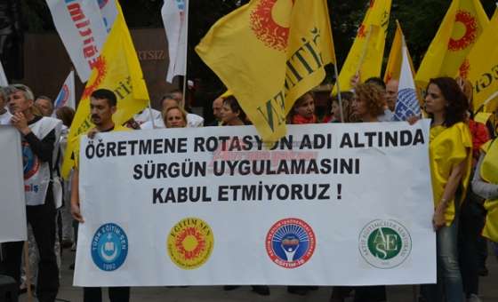 Çorlu`da Öğretmenlerden Rotasyon Tepkisi