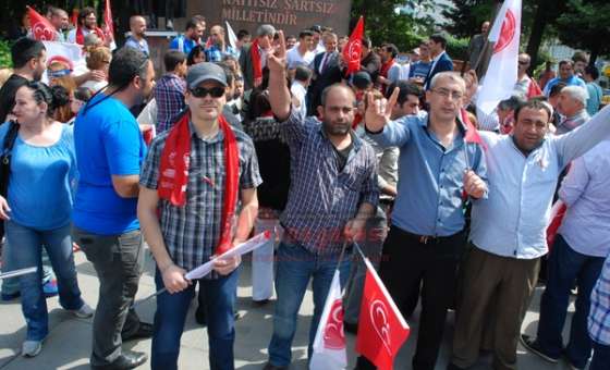 Çorlu`daki Mhp`liler Bülent Belen Ile Yürüdü