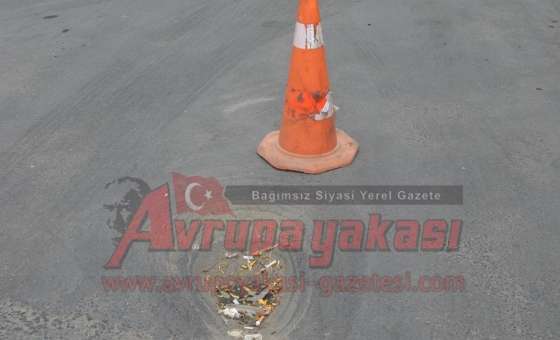 Çöken Yola Dubalı Tedbir