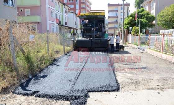 Çorlu`da Asfaltlama Çalışmaları Devam Ediyor