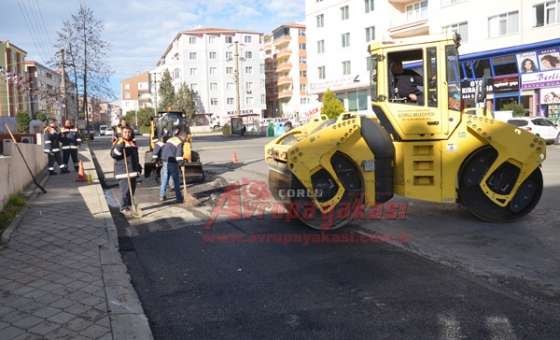 Çorlu Belediyesi'nden Asfaltlama Çalışması 