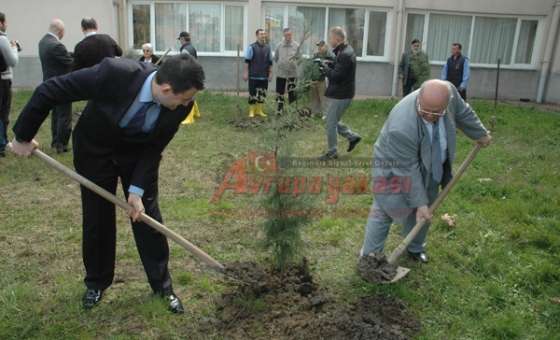 Çorlu Huzurevinde Kalan Yaşlılar Ağaç Dikti