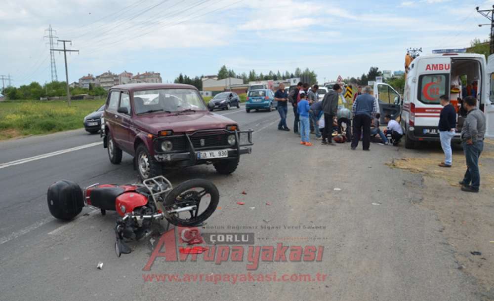 Çorlu'da Trafik Kazası: 1 Yaralı