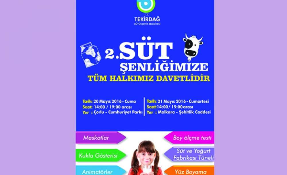 Çorlu'da Süt Şenliği Düzenlenecek