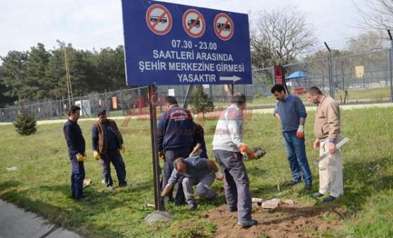 Çorlu Belediyesi'nden Ağır Vasıtalara Tabela