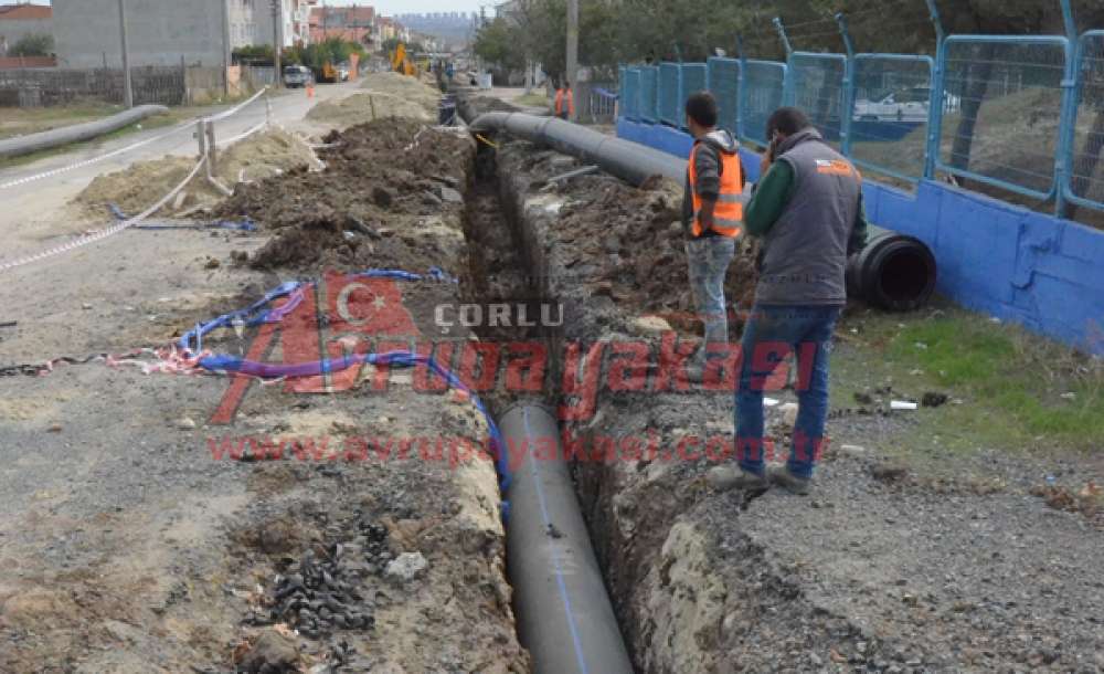 Ergene'de Altyapı Çalışmaları Devam Ediyor