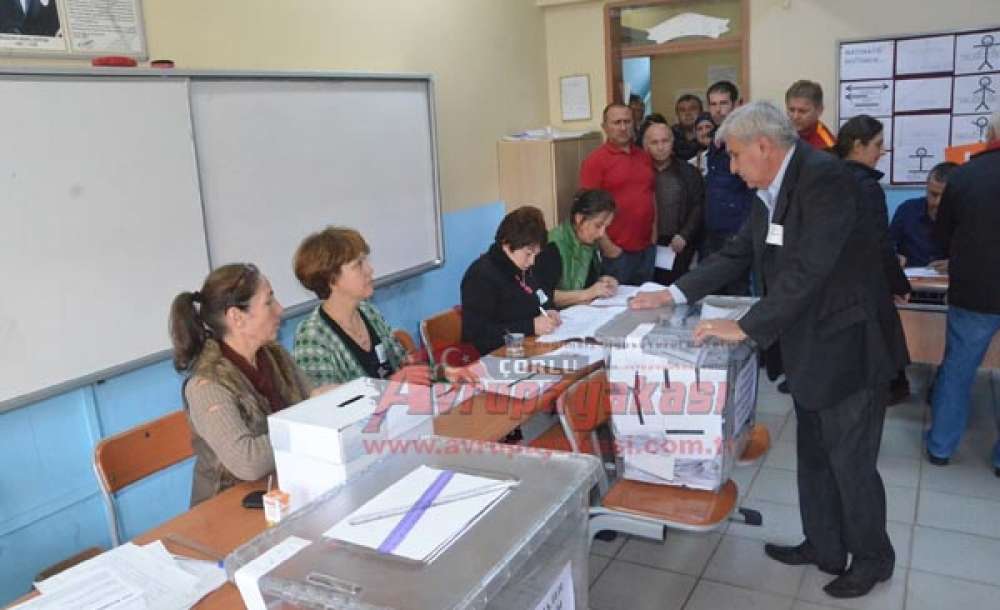 Çorlu'daki Bulgaristan Vatandaşları Sandık Başına Gitti