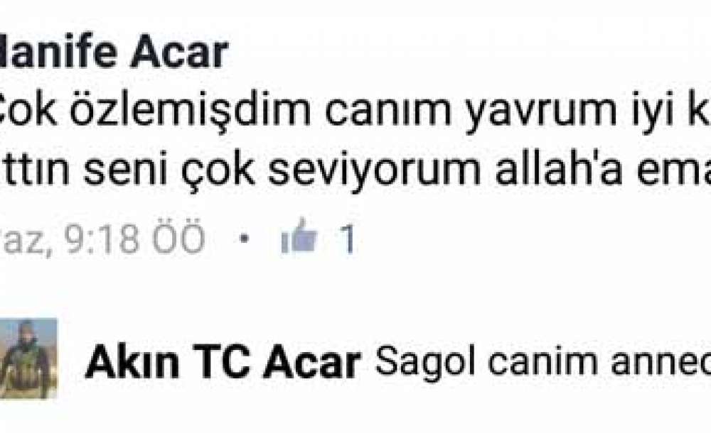El-Bab Şehidinden Geriye Annesine Yaptığı Yorum Kaldı   