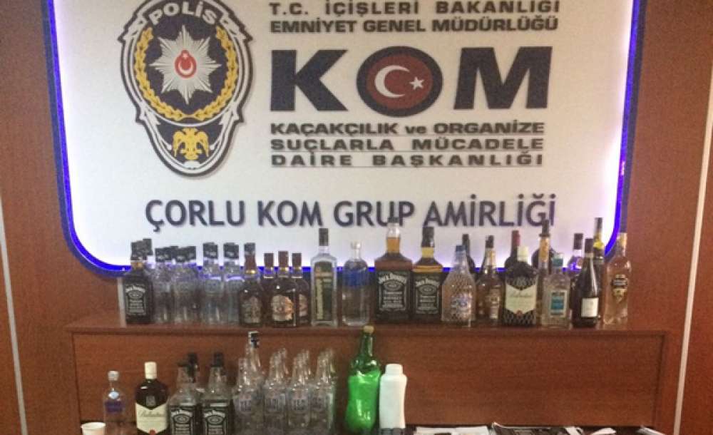 Çorlu Kom'dan Kaçak İçki Operasyonu
